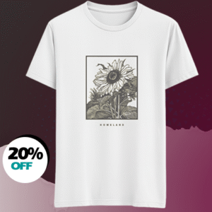 Homeland Sunflower T-Shirt: Vintage Style Botanical Graphic Tee for Men and Women